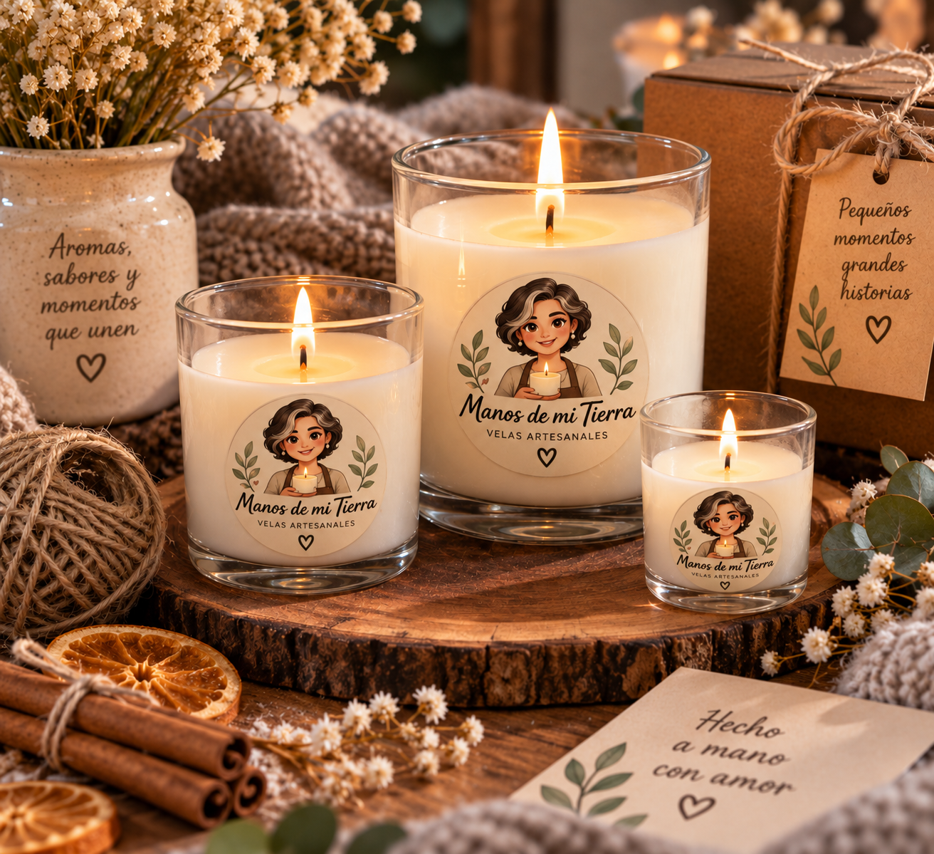 Velas artesanales Manos de mi Tierra